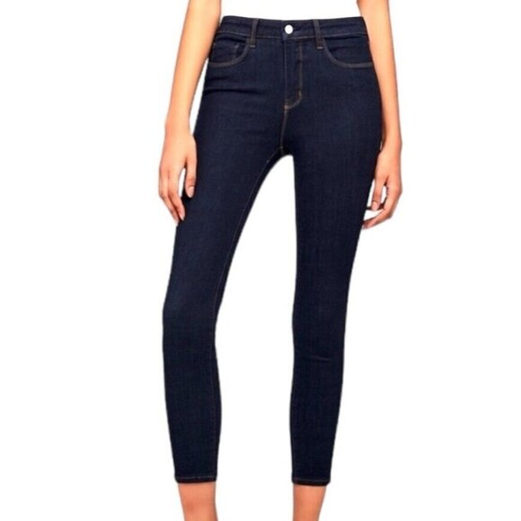 L'agence Margot High Rise Ankle Skinny Dark Wash Blue Jeans Women's Size 27 - Picture 1 of 9
